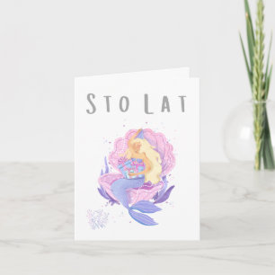Carte Sto dernier anniversaire polonais ou jour de nom