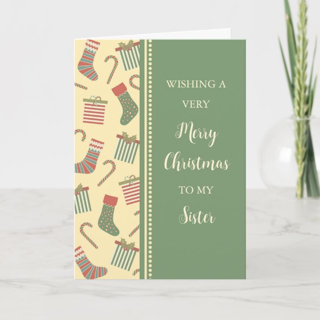 Carte Stockage & Cadeaux Soeur Joyeux Noël (Devant)