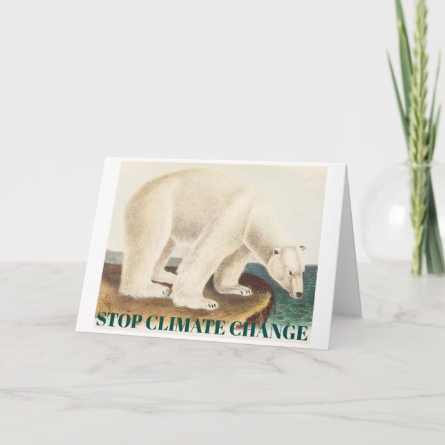 Carte Stop Climate Change Réchauffement climatique Polar (Devant)