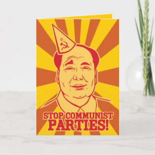 Carte Stop Communist Parties Chairman Mao Card