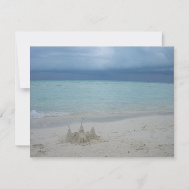 Carte Stormy Sandcastle Beach Landscape (Devant)