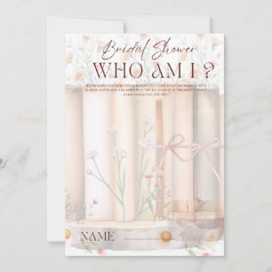 Carte Storybook Who Am I Fête des mariées Game