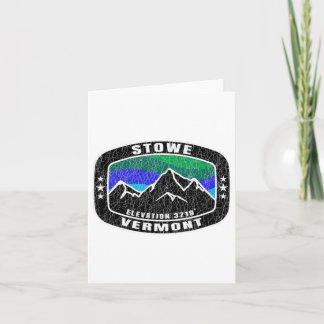 Carte Stowe Vermont T Shirt Ski Distressed Tee Ski Sn
