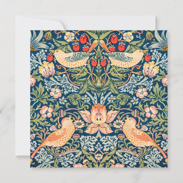 Carte Strawberry Thief (par William Morris) (Devant)