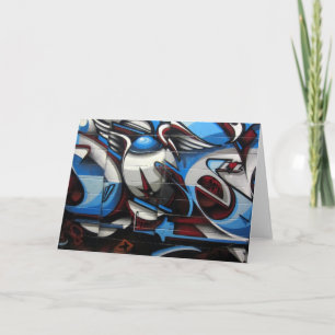 Carte street art bleu