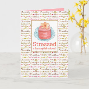 Carte Stress Est Desserts Écrits À L'Arrière Soyez Calme