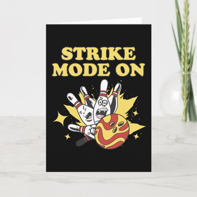 Carte Strike Mode Bowling Player Bowling Gift (Devant)