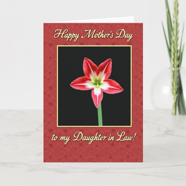 Carte Striped Flower Daughter Card (Devant)