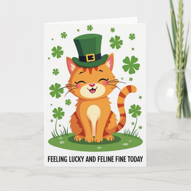 Carte Striped Tabby Luck Card (Devant)