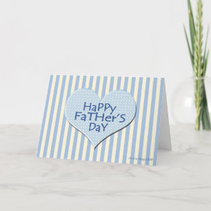 Carte Stripes et Polka Dot Heart Fête des pères
