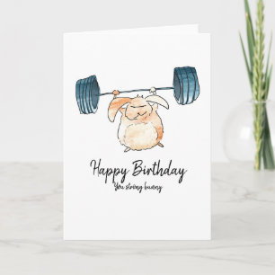 Carte Strong Bunny Birthday