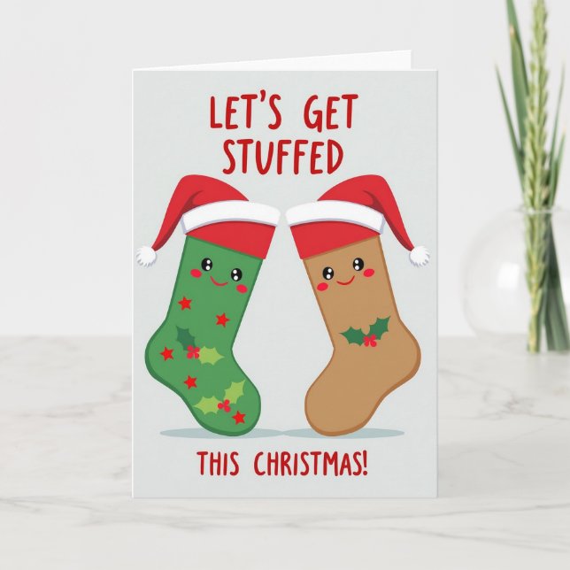 Carte Stuffed Christmas Stocking Card (Devant)