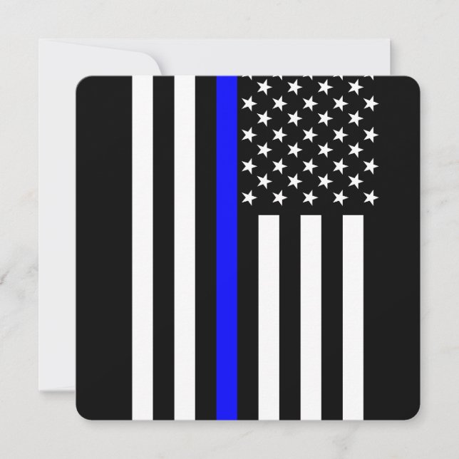 Carte Style américain de Ligne Bleue Fin (Devant)