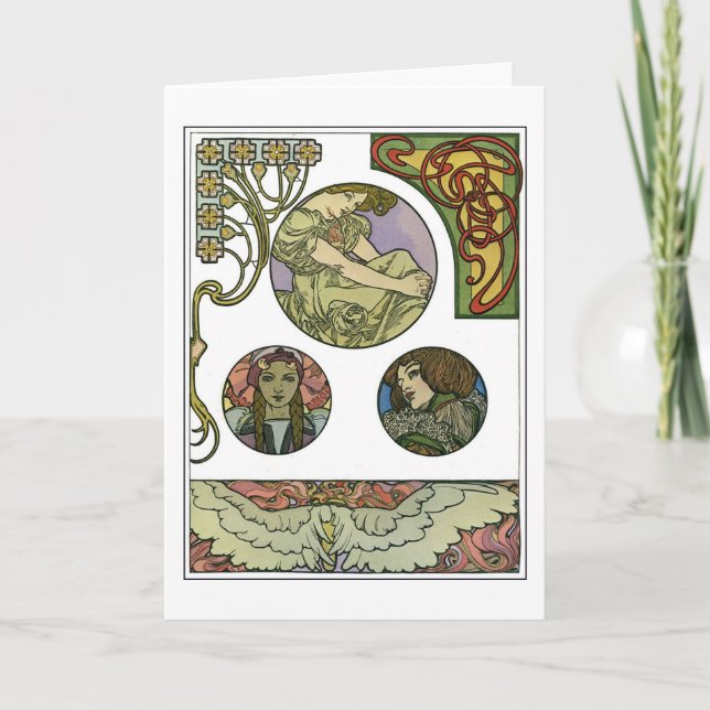 Carte Style Art Nouveau, Mucha (Devant)