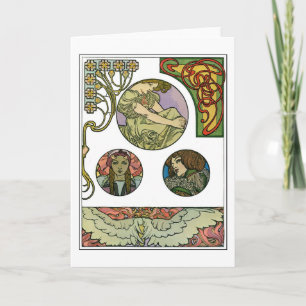 Carte Style Art Nouveau, Mucha