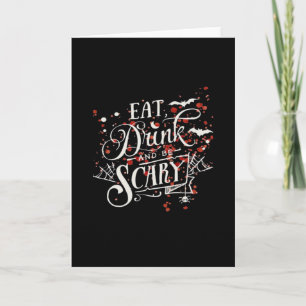 Carte Style graphique esthétique effrayant d'Halloween s