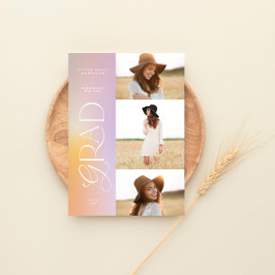 Carte Style moderne aura rose coloré typographie multi p