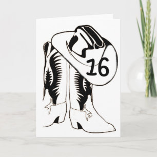 Carte STYLE OCCIDENTAL DU PAYS "16e ANNIVERSAIRE"