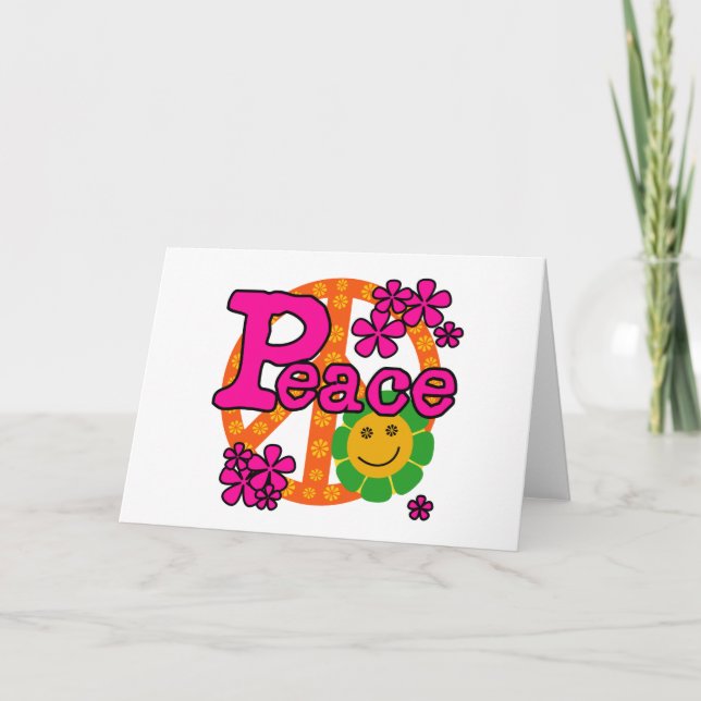 Carte Style Paix des années 60 (Devant)