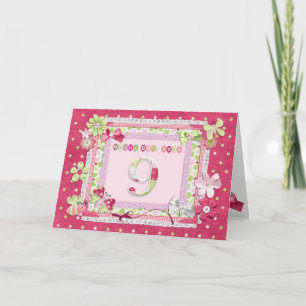 Carte Style scrapbooking 9e anniversaire