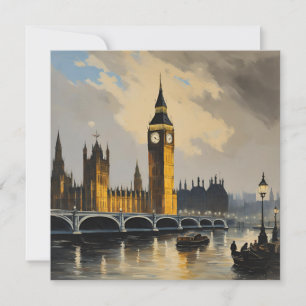 Carte Style vintage Londres Voyager Big Ben Parlement