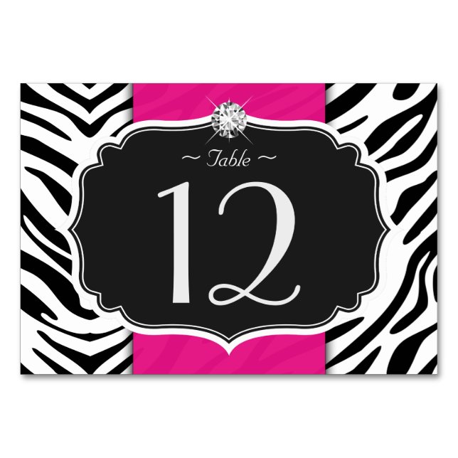 Carte stylée Zebra Print Mariage (Devant)