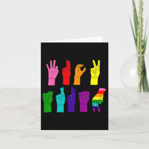 Carte Subtil Anti-Trump Asl Langue Des Signes Lgbtq+ Rés