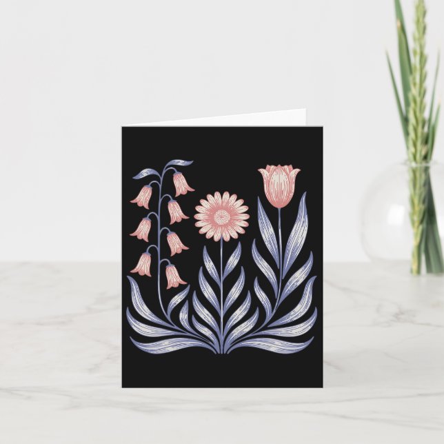 Carte Subtil résister Trump Foxglove Daisy Tulip Flower  (Devant)