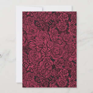 Carte Succulents à Viva Magenta- Couleur de l'année 2023