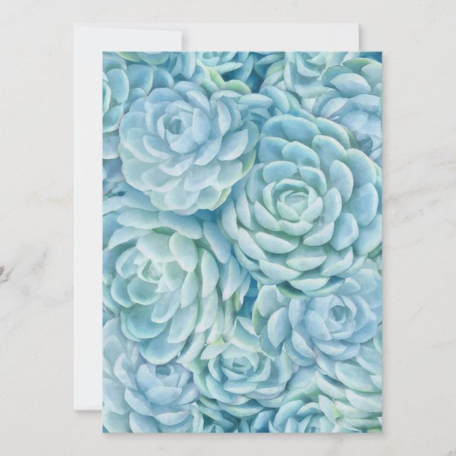 Carte Succulents bleus (Devant)