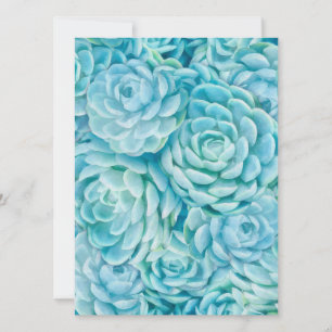 Carte Succulents bleus