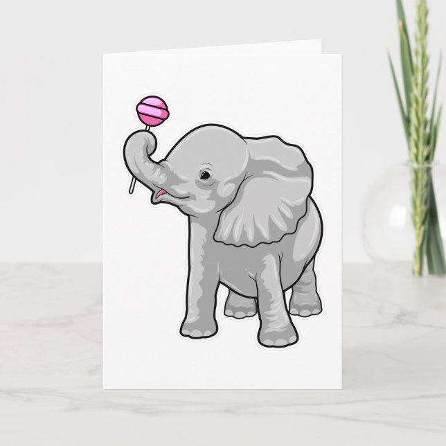 Carte Sucette à l'Éléphant (Devant)