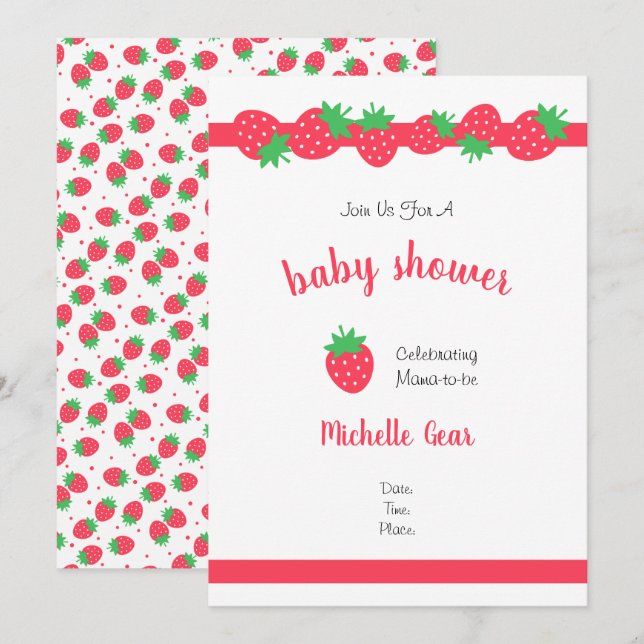 Carte Sucre fraise (Devant / Derrière)