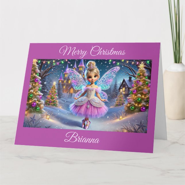 Carte Sucre Plum Fairy Princess (cheveux blonds) (Devant)