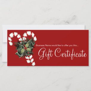 Carte Sucres de canne de certificat-cadeau et cabot vert