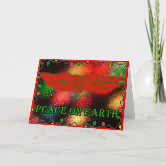 Carte Sufi Winging Heart Peace on Earth (Devant)
