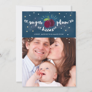 Carte Sugar Plum Kisses Card avec enveloppe incluse