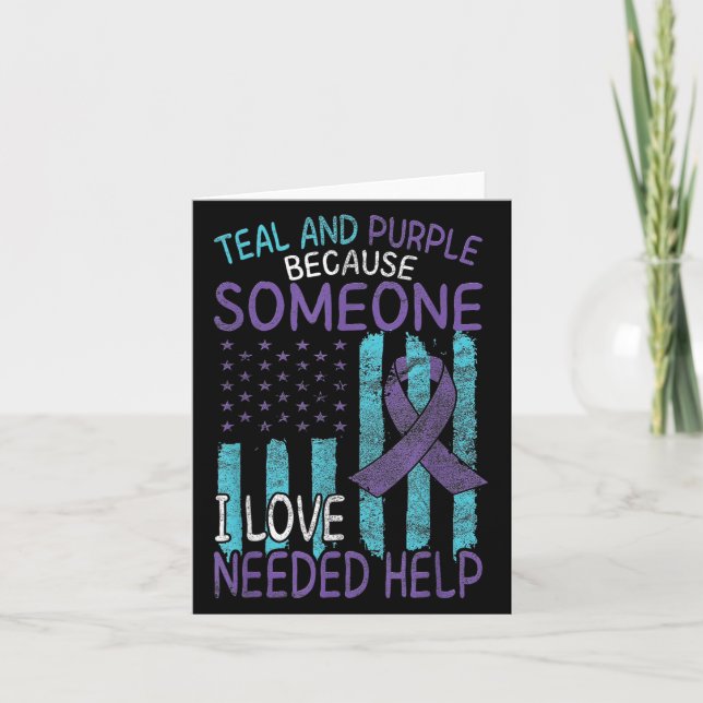Carte Suicide Awareness Suicide Prevention Suprt Survivo (Devant)