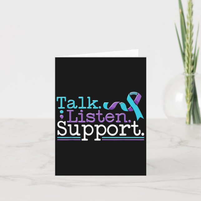 Carte Suicide Awareness Suicide Prevention Suprt Survivo (Devant)