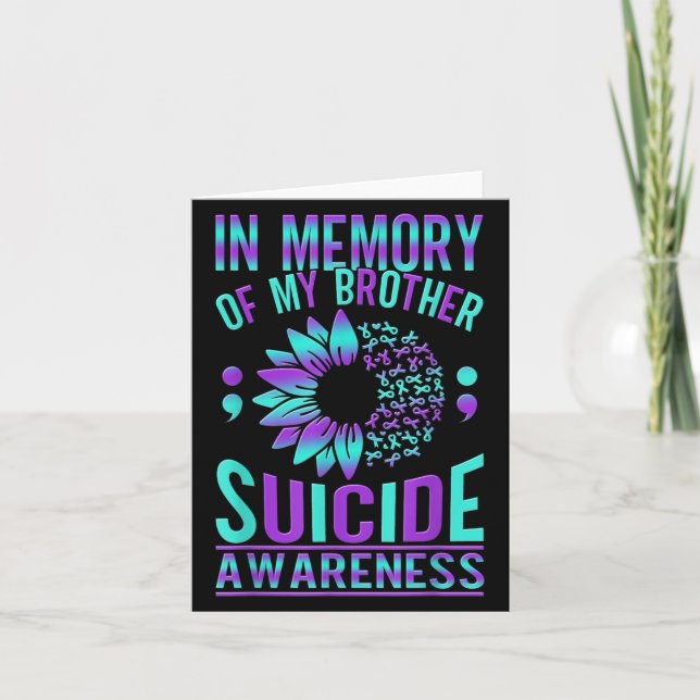 Carte Suicide Awareness Suicide Prevention Suprt Survivo (Devant)