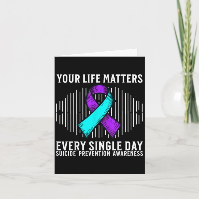 Carte Suicide Awareness Suprt Suicide Prevention Awarene (Devant)