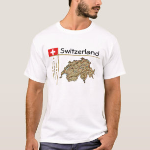 Carte Suisse + Drapeau + Titre T-shirt