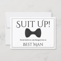Suit Be My Best Man Card