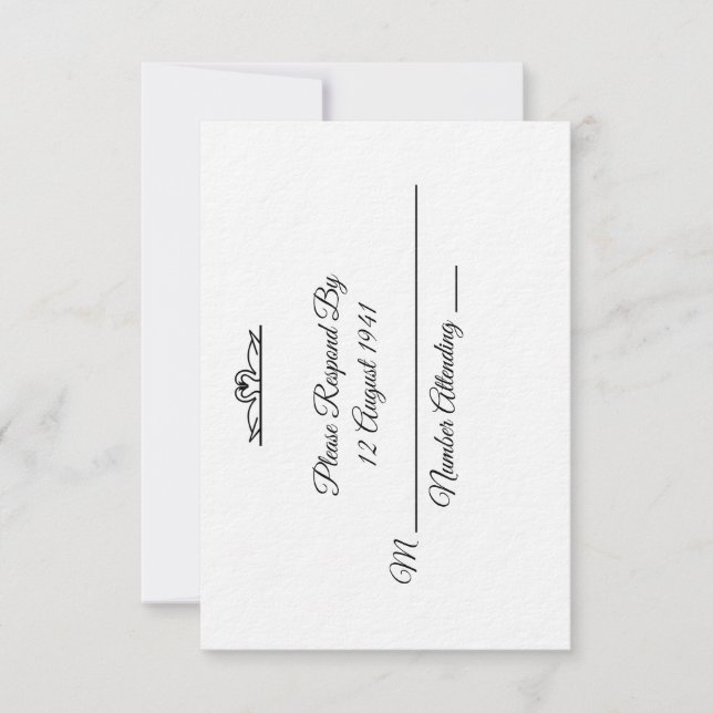 Carte Suite de Mariage de Swan R.S.V.P ~ Le commandant (Devant)