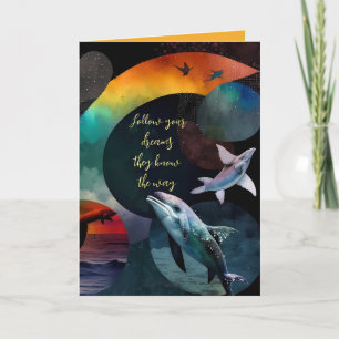 Carte Suivez vos rêves Graduation Salutation