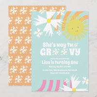 Summer Daisy Flower Retro Way Deux Anniversaire Su
