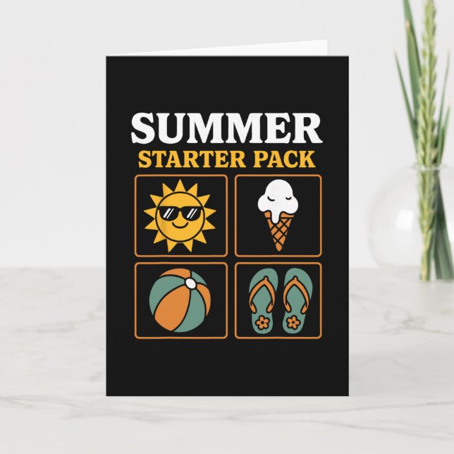 Carte Summer Starter Pack Sun Flip Flops Ll And Ice Crea (Devant)