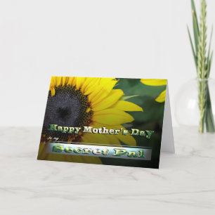 Carte Sun Flower Secret pal Bonne fête des mères