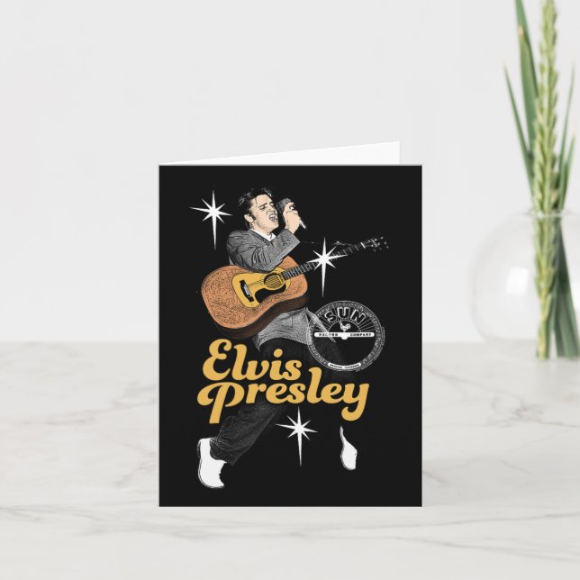 Carte Sun Records X Elvis Presley Dansant Avec Étoiles (Devant)