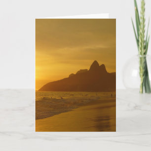 Carte Sun Set à Ipanema Beach Brésil